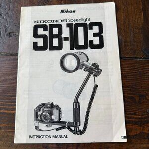 Nikon Nikonos SB-103 Speedlight Instruction Manual